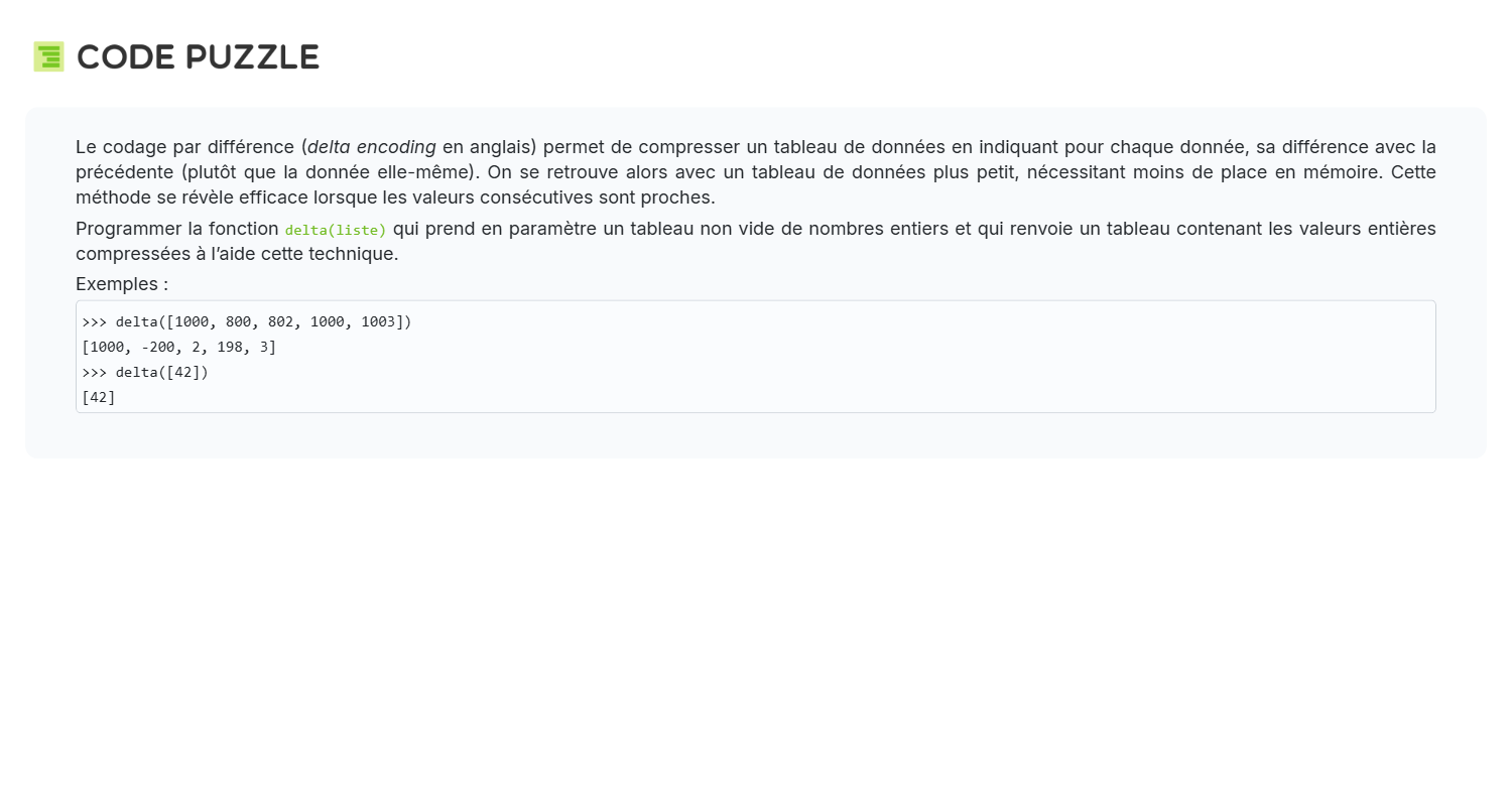 Code Puzzle Défi Deygq