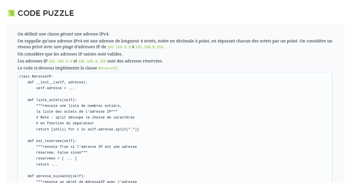 Code Puzzle Défi Dstxc